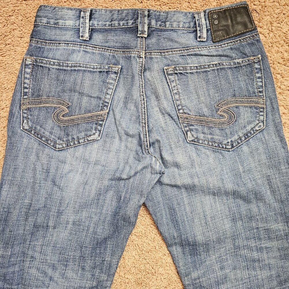 Silver Jeans Co Grayson Bootcut Jeans Mens Act 33x32 Blue Western Glove Works - Picture 4 of 10